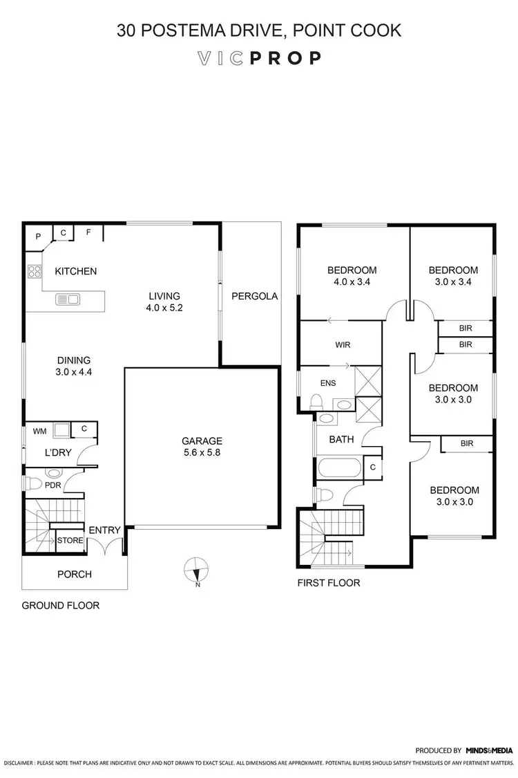 Floorplan of Homely house listing, 30 Postema Drive, Point Cook VIC 3030