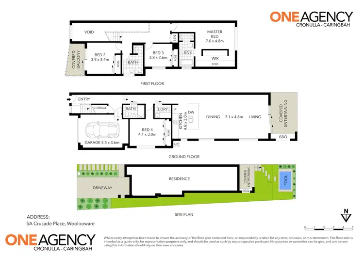 Floorplan of Homely semi-detached listing, 5a Crusade Place, Woolooware NSW 2230