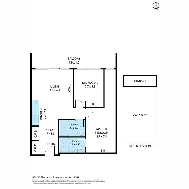 Floorplan of Homely apartment listing, 425/20 Shamrock Street, Abbotsford VIC 3067