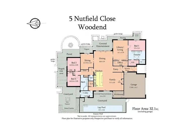 Floorplan of Homely house listing, 5 Nutfield Close, Woodend VIC 3442
