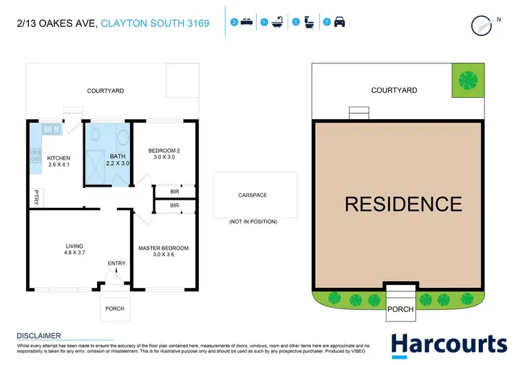 Floorplan of Homely unit listing, 2/13 Oakes Avenue, Clayton South VIC 3169