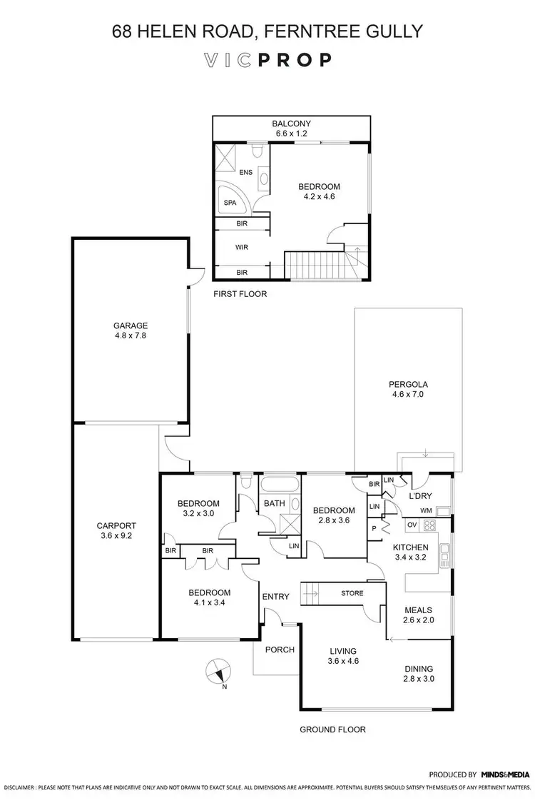 Floorplan of Homely house listing, 68 Helen Road, Ferntree Gully VIC 3156
