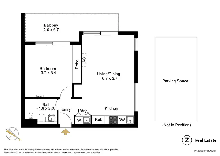 Floorplan of Homely apartment listing, 239/50 Catamaran Drive, Werribee South VIC 3030