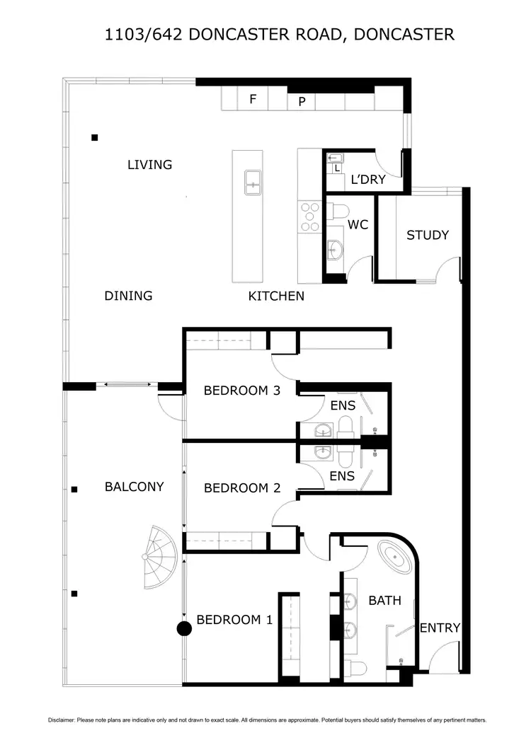 Floorplan of Homely apartment listing, 1103/642 Doncaster Road, Doncaster VIC 3108