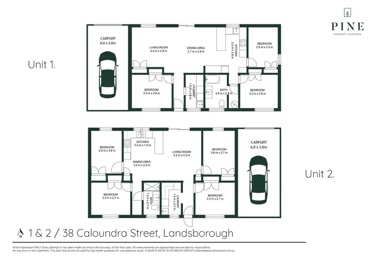 Floorplan of Homely semi-detached listing, 38 Caloundra Street, Landsborough QLD 4550