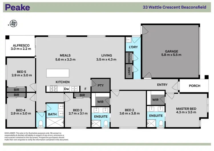 Floorplan of Homely house listing, 33 Wattle Crescent, Beaconsfield VIC 3807