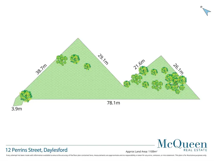Floorplan of Homely land listing, 12 Perrins Street, Daylesford VIC 3460