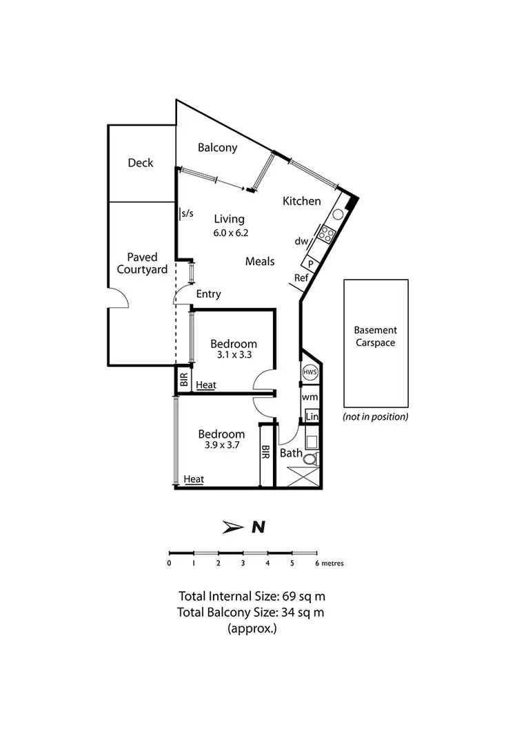 Floorplan of Homely apartment listing, 12/568 New Street, Brighton VIC 3186