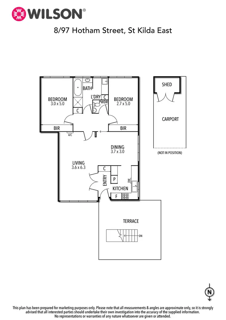 Floorplan of Homely apartment listing, 8/97 Hotham Street, St Kilda East VIC 3183