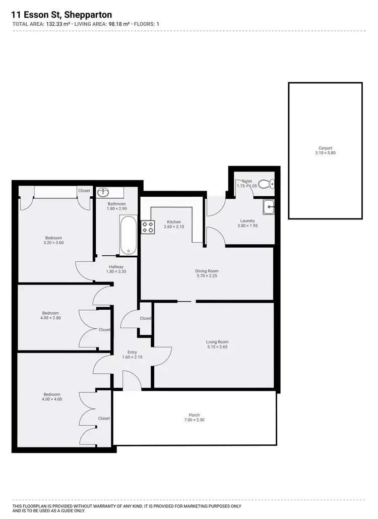 Floorplan of Homely house listing, 11 Esson Street, Shepparton VIC 3630