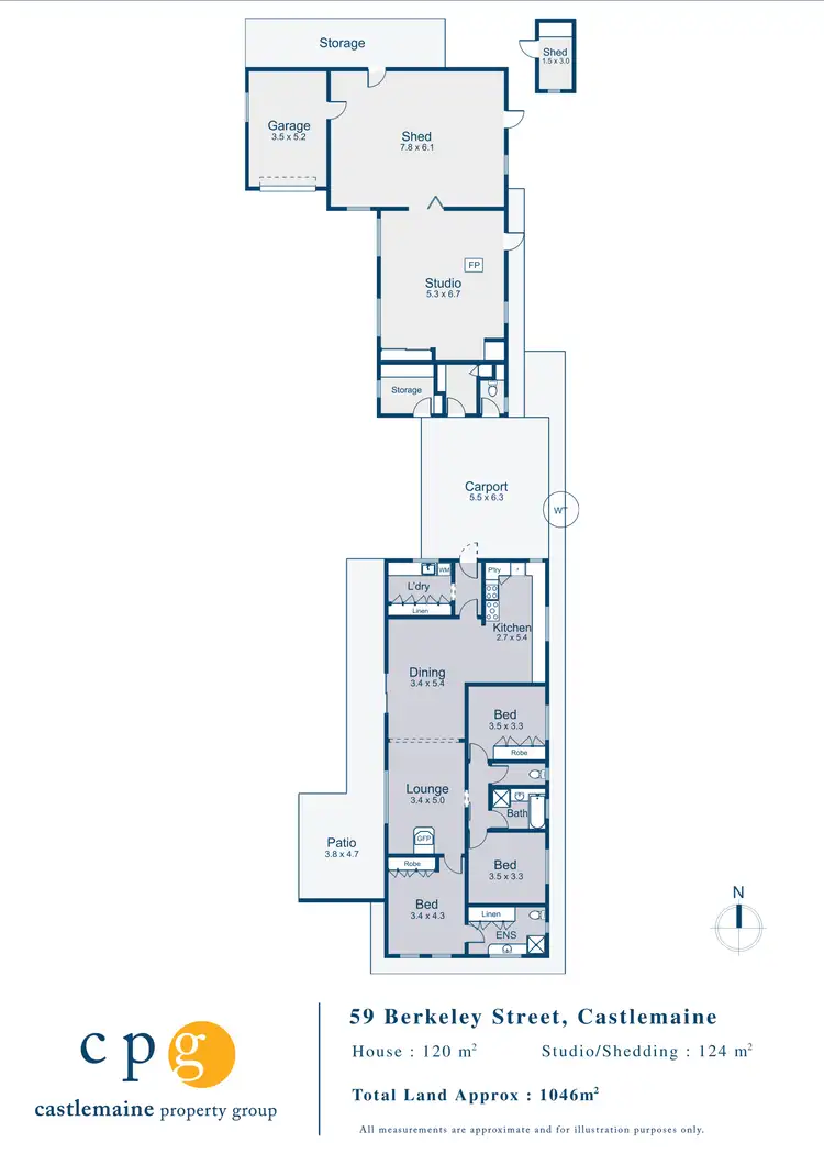 Floorplan of Homely house listing, 59 Berkeley Street, Castlemaine VIC 3450