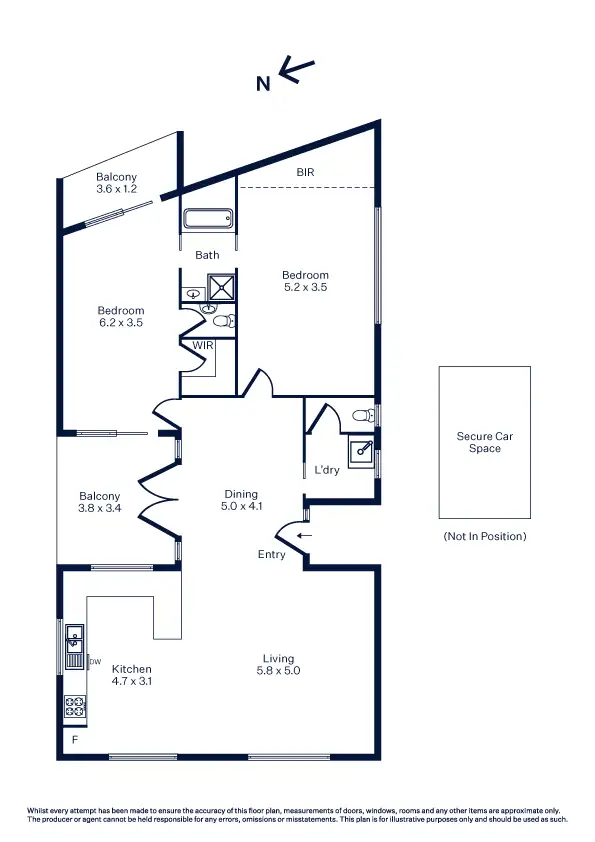 Floorplan of Homely apartment listing, 7/78-88 Douglas Parade, Williamstown VIC 3016