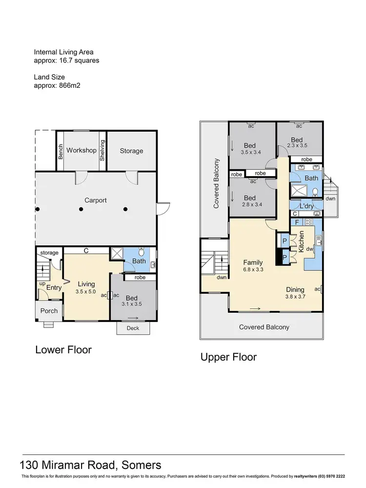 Floorplan of Homely house listing, 130 Miramar Road, Somers VIC 3927
