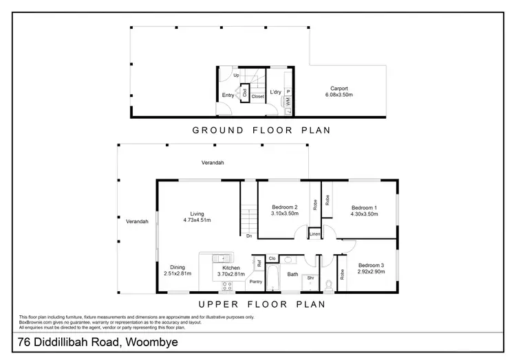 Floorplan of Homely house listing, 76 Diddillibah Road, Woombye QLD 4559