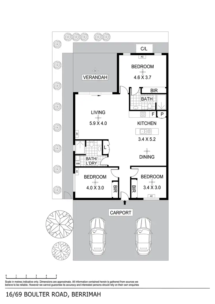 Floorplan of Homely unit listing, 16/69 Boulter Road, Berrimah NT 828