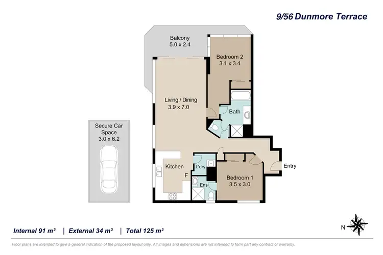 Floorplan of Homely unit listing, 9/56 Dunmore Terrace, Auchenflower QLD 4066