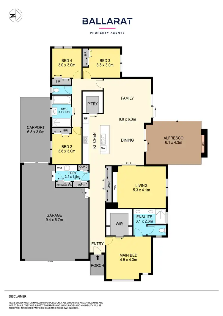 Floorplan of Homely house listing, 5 Yates Street, Lucas VIC 3350