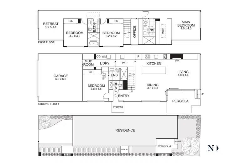 Floorplan of Homely townhouse listing, 3b Lileura Avenue, Beaumaris VIC 3193