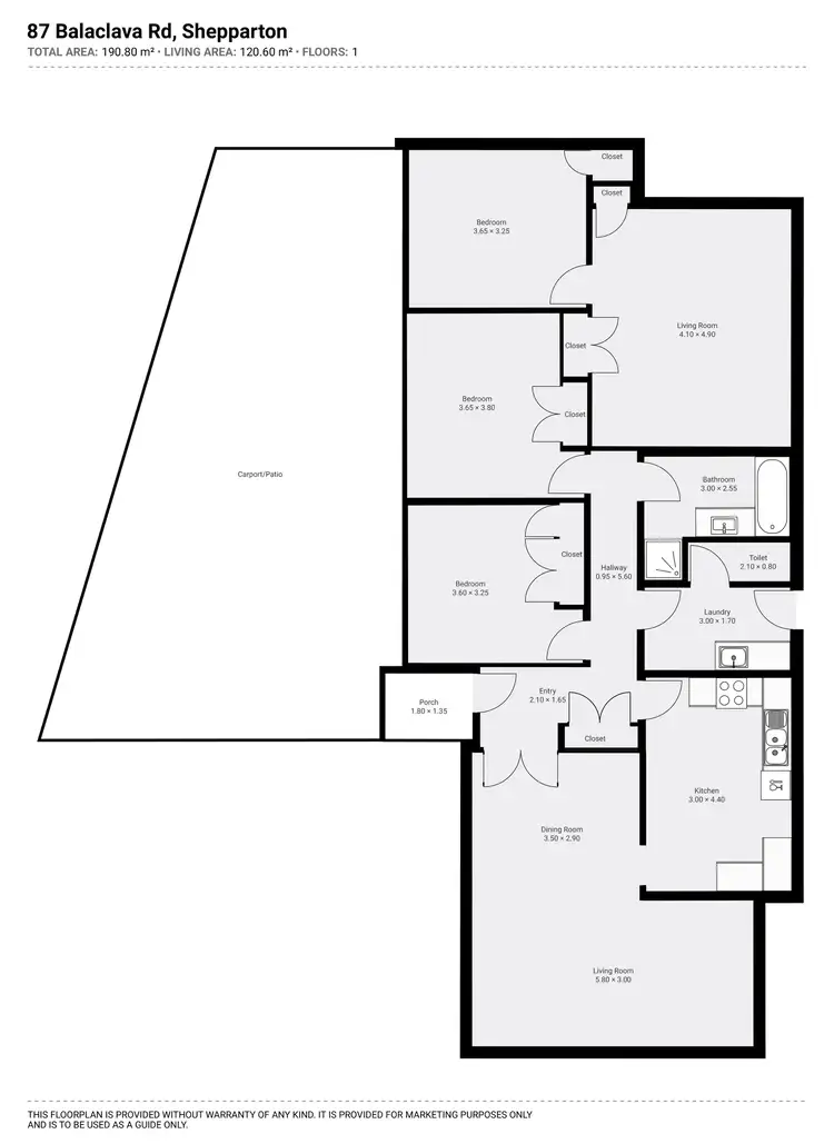 Floorplan of Homely house listing, 87 Balaclava Road, Shepparton VIC 3630