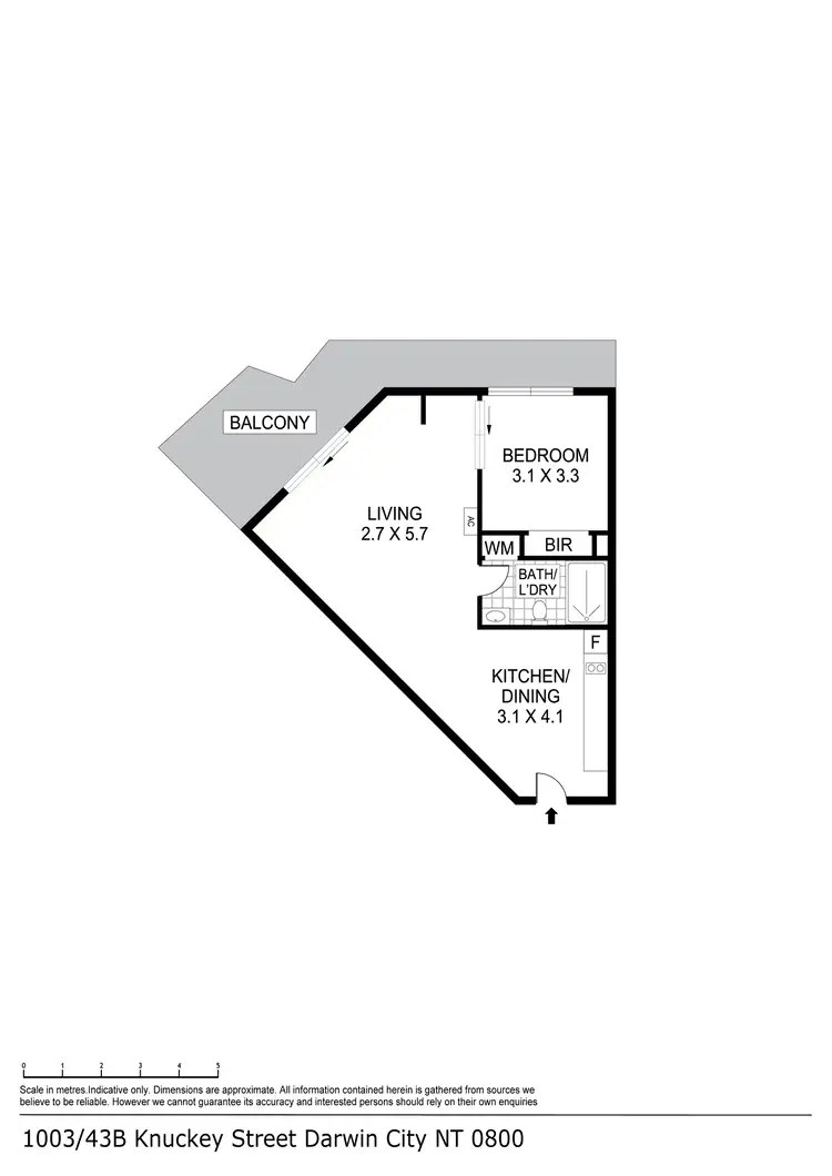 Floorplan of Homely unit listing, 1003/43B Knuckey Street, Darwin City NT 800