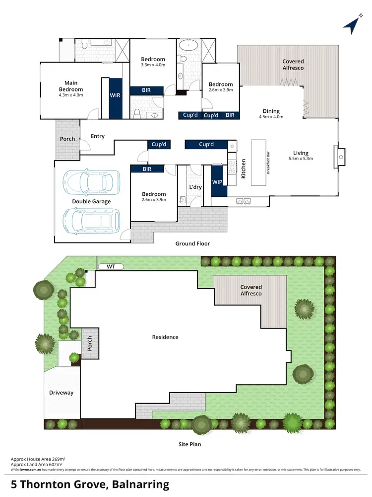 Floorplan of Homely house listing, 5 Thornton Grove, Balnarring VIC 3926