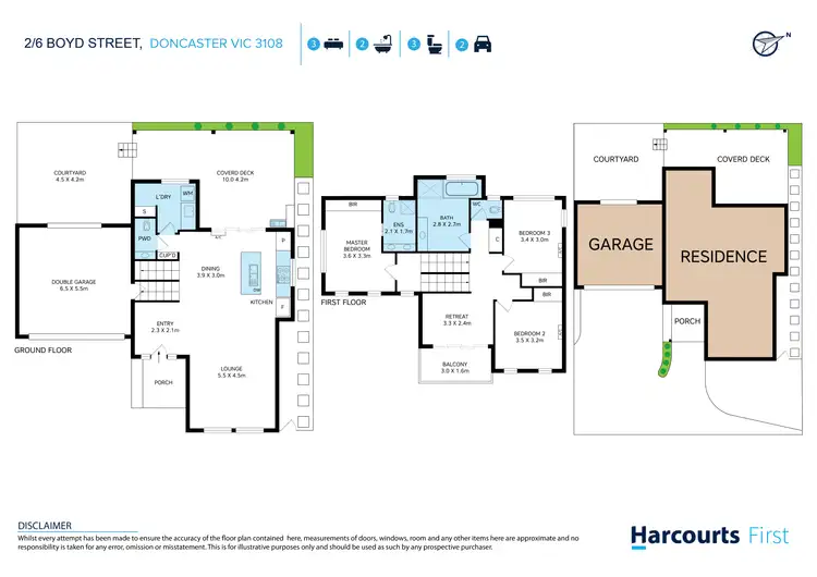 Floorplan of Homely townhouse listing, 2/6 Boyd Street, Doncaster VIC 3108