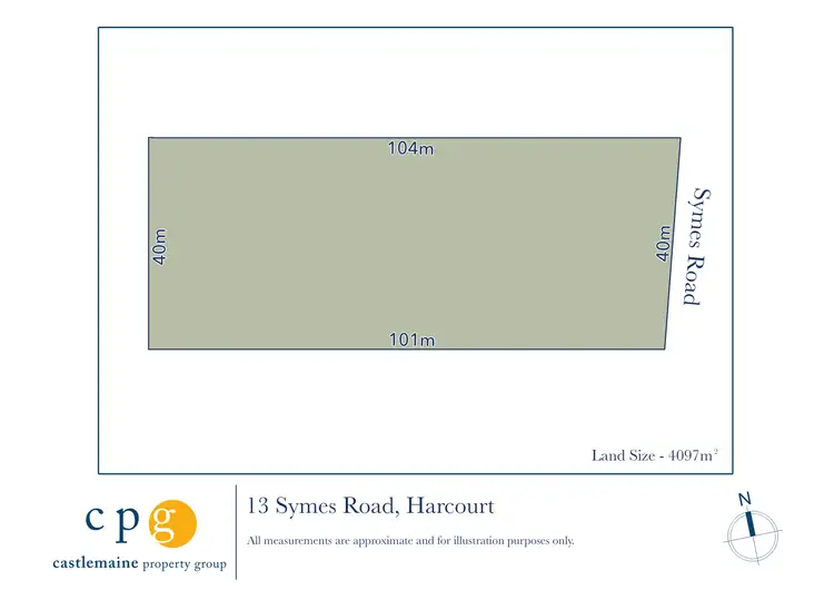 Floorplan of Homely land listing, 13 Symes Road, Harcourt VIC 3453