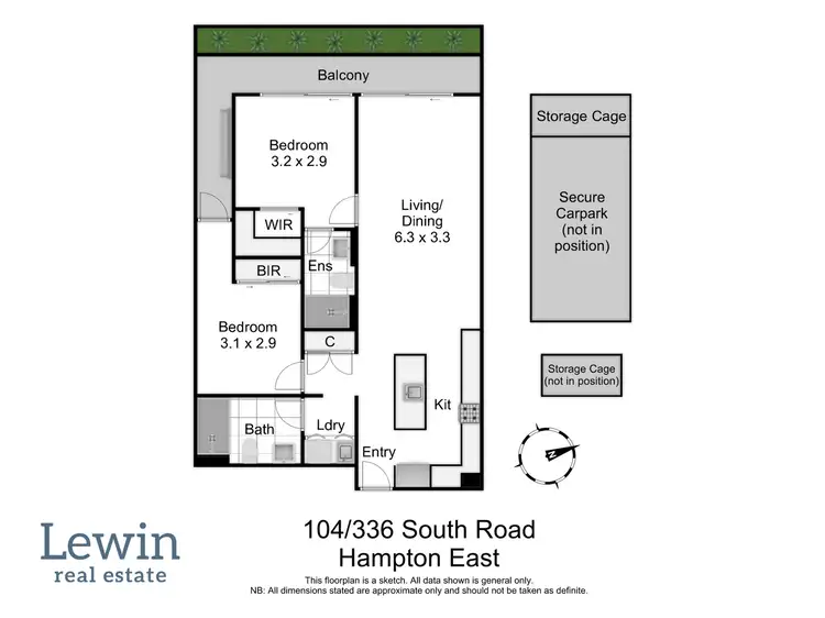 Floorplan of Homely apartment listing, 104/336 South Road, Hampton East VIC 3188
