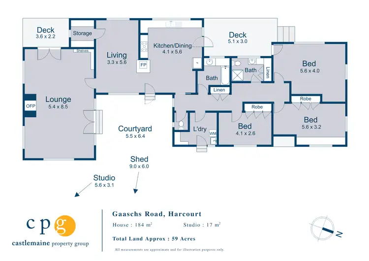 Floorplan of Homely house listing, 207 Gaaschs Road, Harcourt VIC 3453