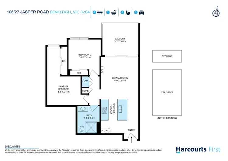 Floorplan of Homely apartment listing, 106/27 Jasper Road, Bentleigh VIC 3204
