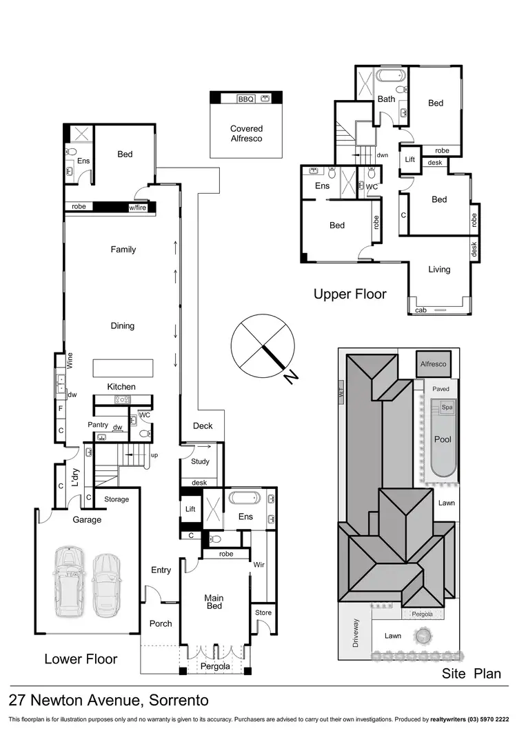 Floorplan of Homely house listing, 27 Newton Avenue, Sorrento VIC 3943