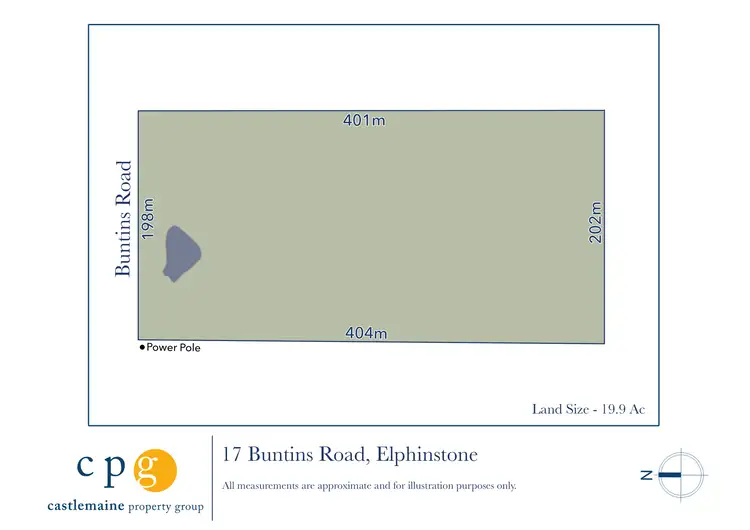 Floorplan of Homely land listing, 17 Buntins Road, Elphinstone VIC 3448