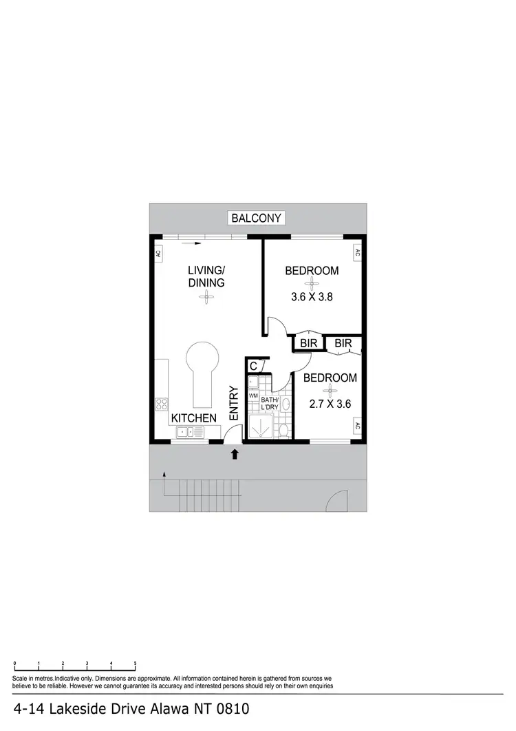 Floorplan of Homely unit listing, 4/14 Lakeside Drive, Alawa NT 810