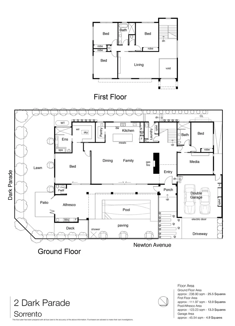 Floorplan of Homely house listing, 2 Dark Parade, Sorrento VIC 3943