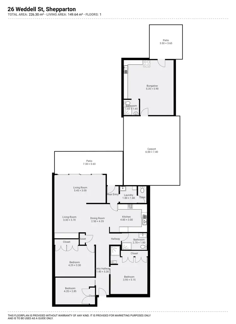 Floorplan of Homely house listing, 26 Weddell Street, Shepparton VIC 3630