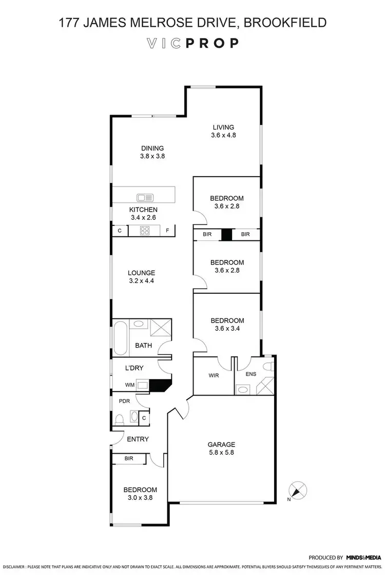 Floorplan of Homely house listing, 177 James Melrose Drive, Brookfield VIC 3338
