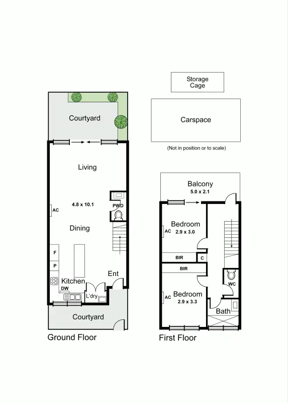 Floorplan of Homely townhouse listing, 4/1292 Glen Huntly Road, Carnegie VIC 3163