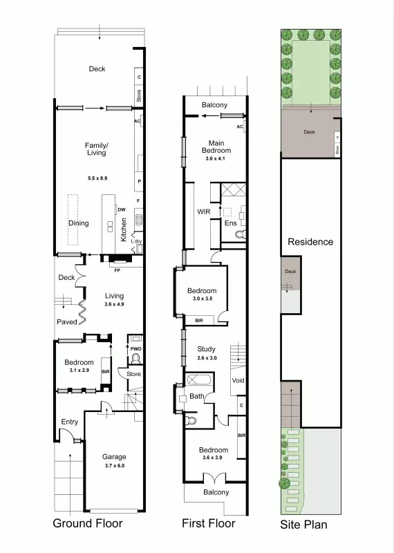 Floorplan of Homely townhouse listing, 6B Wanalta Road, Carnegie VIC 3163
