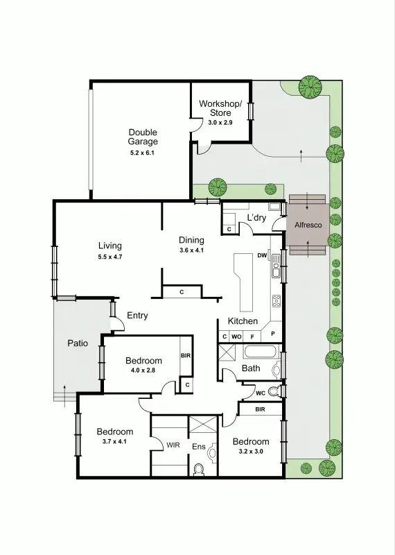 Floorplan of Homely unit listing, 2/192 Murrumbeena Road, Murrumbeena VIC 3163