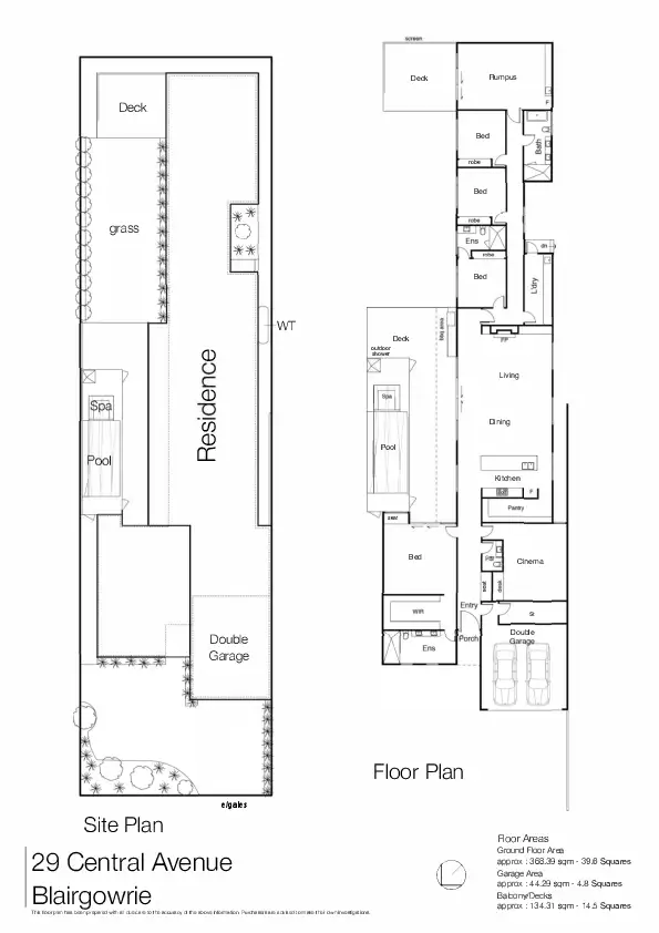 Floorplan of Homely house listing, 29 Central Avenue, Blairgowrie VIC 3942