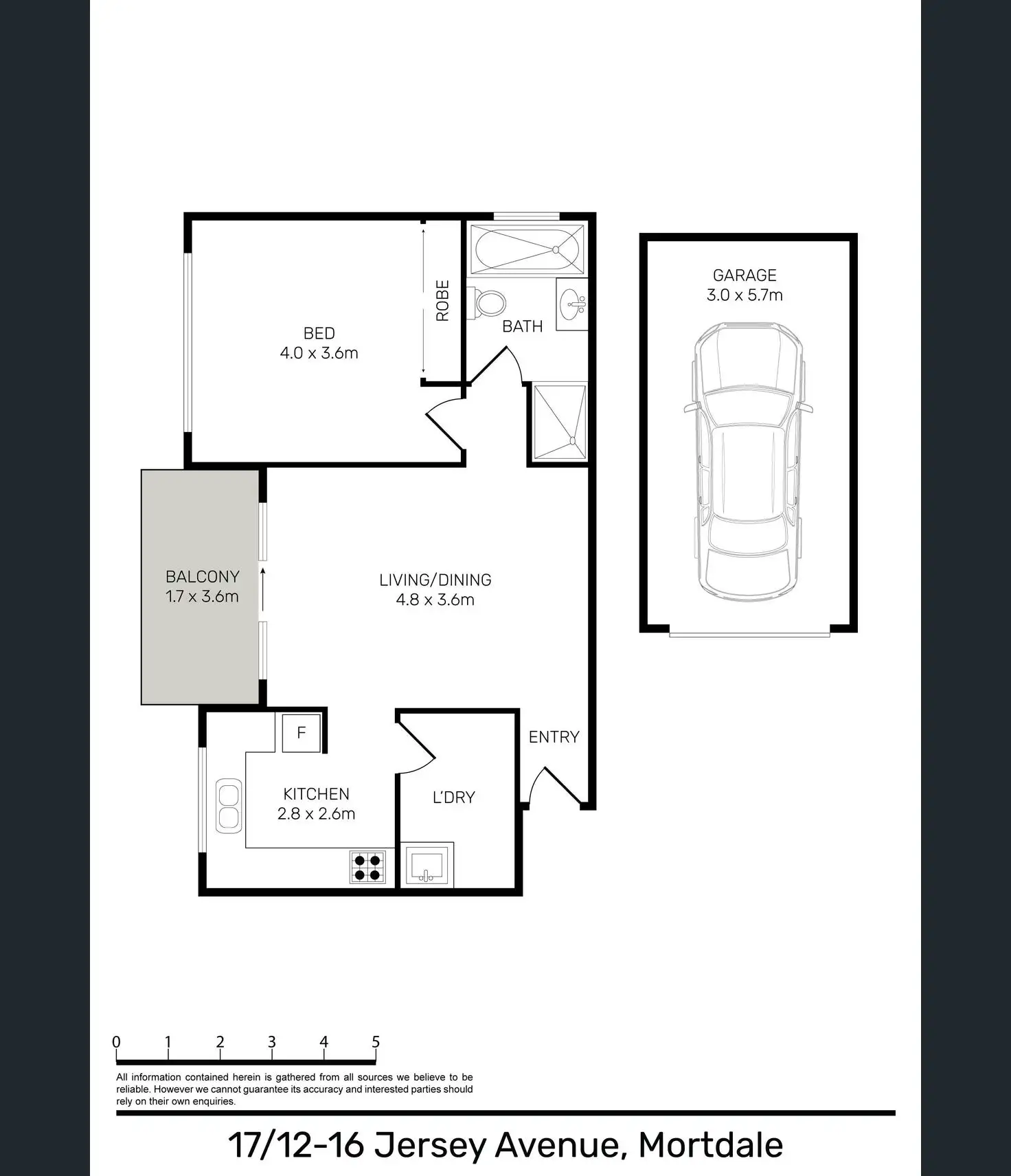 Floorplan of Homely unit listing, 17/12-16 Jersey Avenue, Mortdale NSW 2223