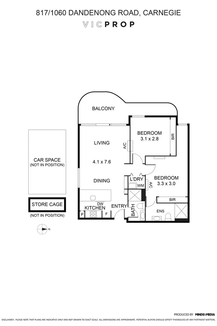 Floorplan of Homely apartment listing, 817/1060 Dandenong Road, Carnegie VIC 3163