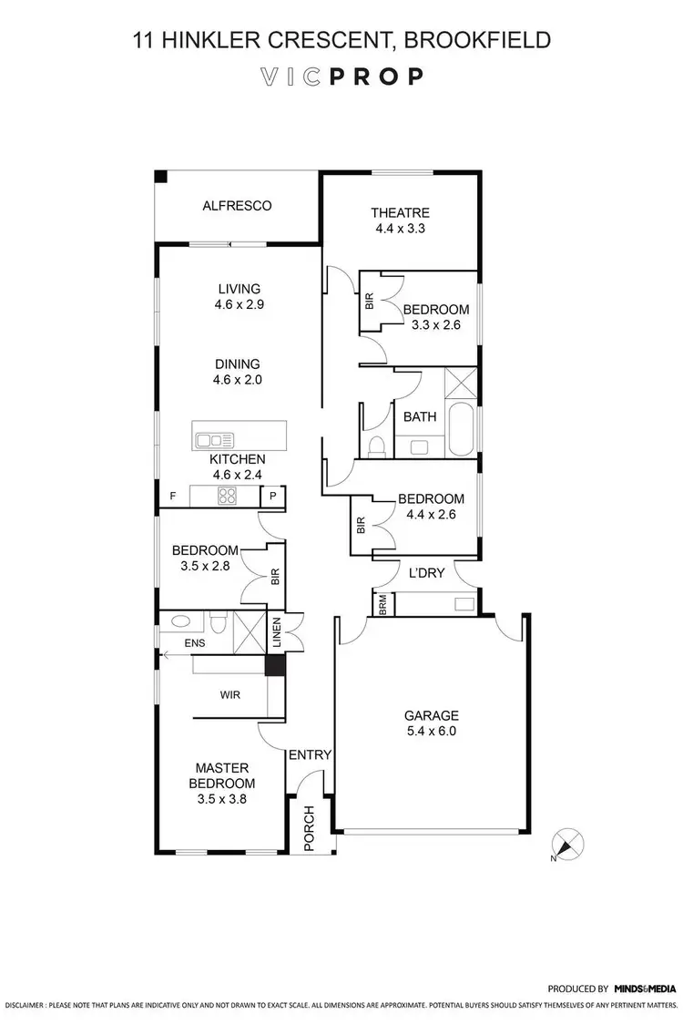 Floorplan of Homely house listing, 11 Hinkler Crescent, Brookfield VIC 3338