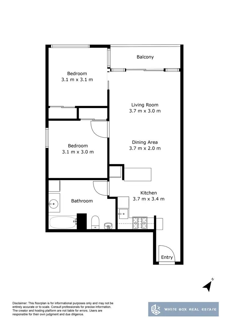 Floorplan of Homely apartment listing, 406/118 Dudley Street, West Melbourne VIC 3003