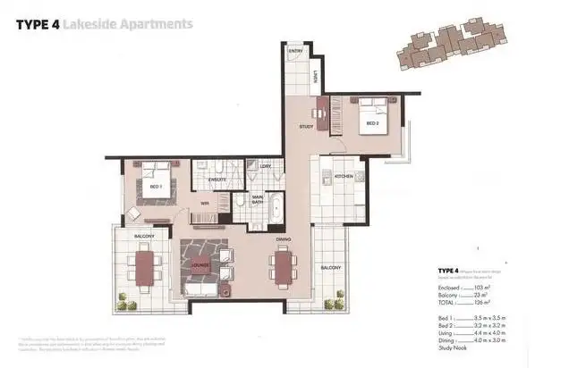 Floorplan of Homely apartment listing, 209/29-49 Varsity Parade, Varsity Lakes QLD 4227
