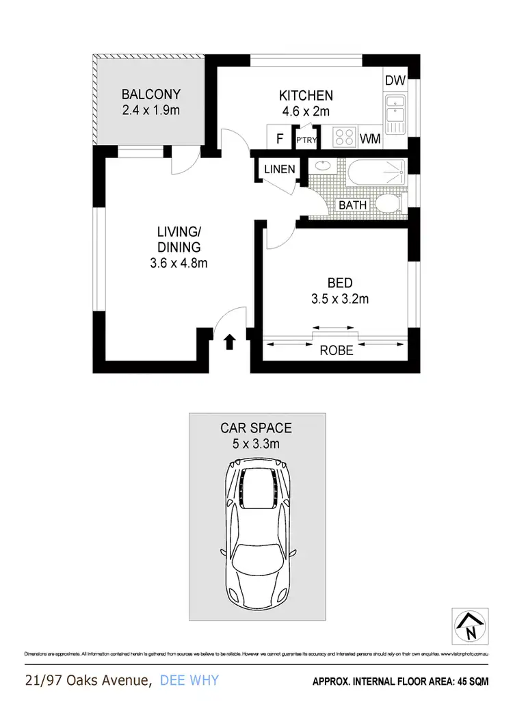 Floorplan of Homely apartment listing, 21/97 Oaks Avenue, Dee Why NSW 2099