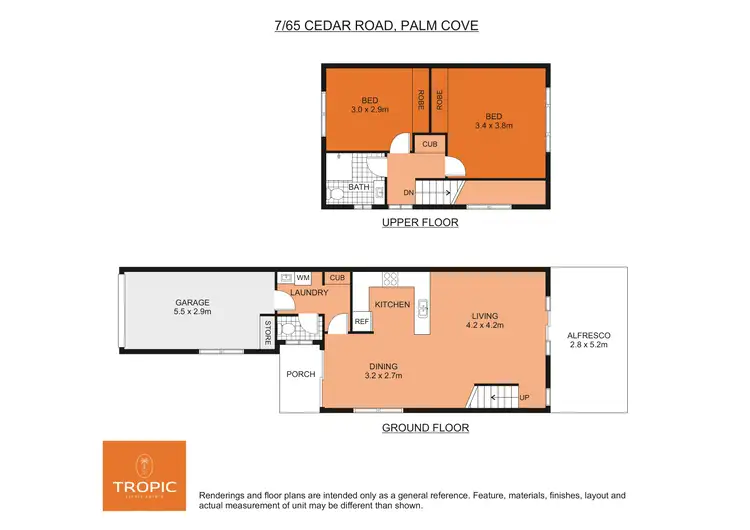 Floorplan of Homely townhouse listing, 7/65-69 Cedar Road, Palm Cove QLD 4879