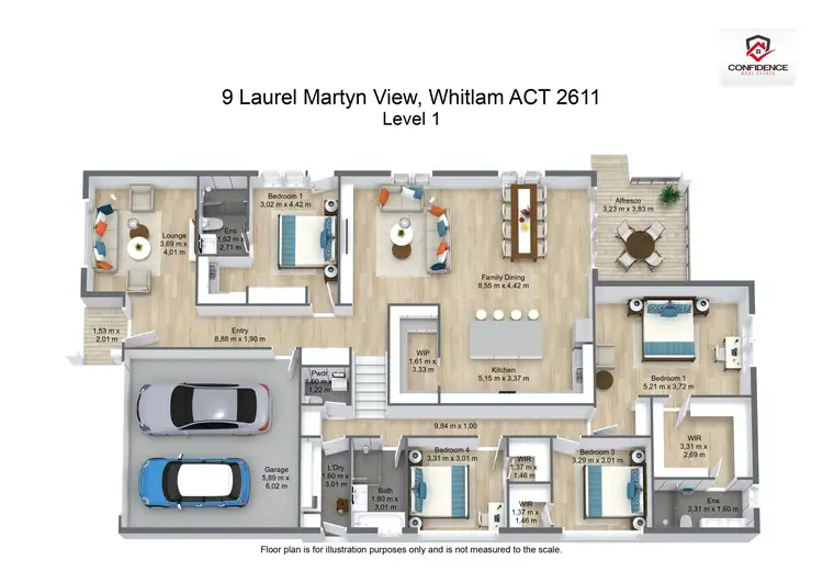 Floorplan of Homely house listing, 9 Laurel Martyn View, Whitlam ACT 2611