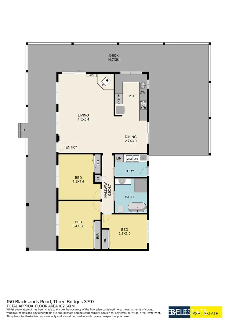 Floorplan of Homely house listing, 150 Blacksands Road, Three Bridges VIC 3797