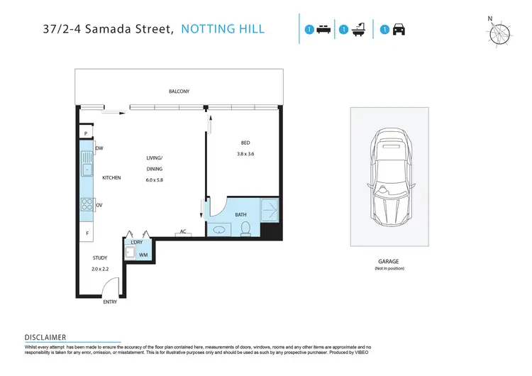 Floorplan of Homely apartment listing, 37/2-4 Samada Street, Notting Hill VIC 3168